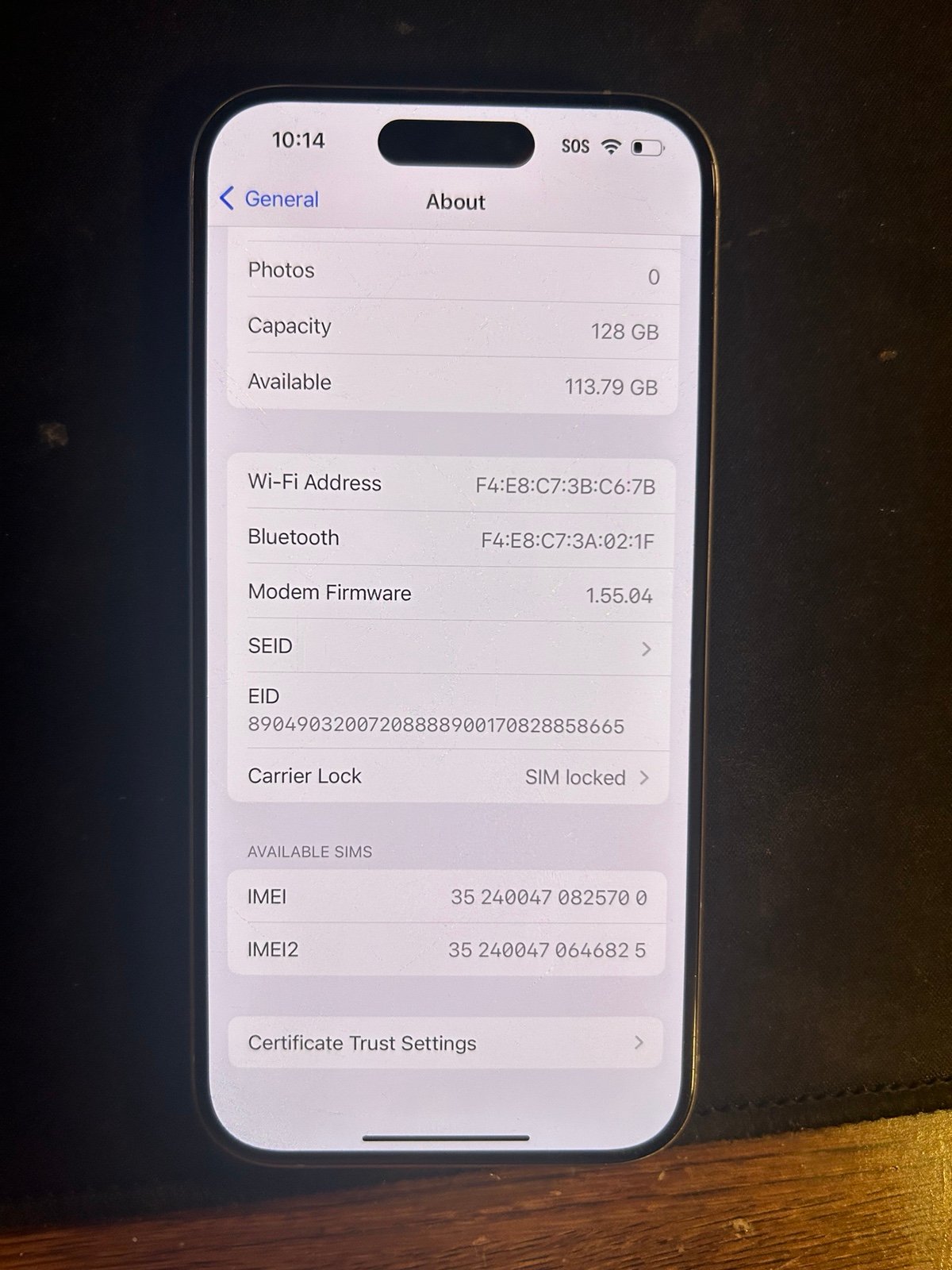 iPhone 15 pro sim locked (100% battery health ) 6S69