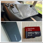 Valve Steam Deck 256 GB bundle - 400gb sd card - RavPower battery bank! 9H73