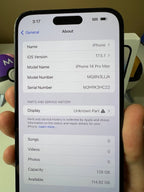 Apple iPhone 14 Pro Max 128 GB in Space Black for AT&T 6K77