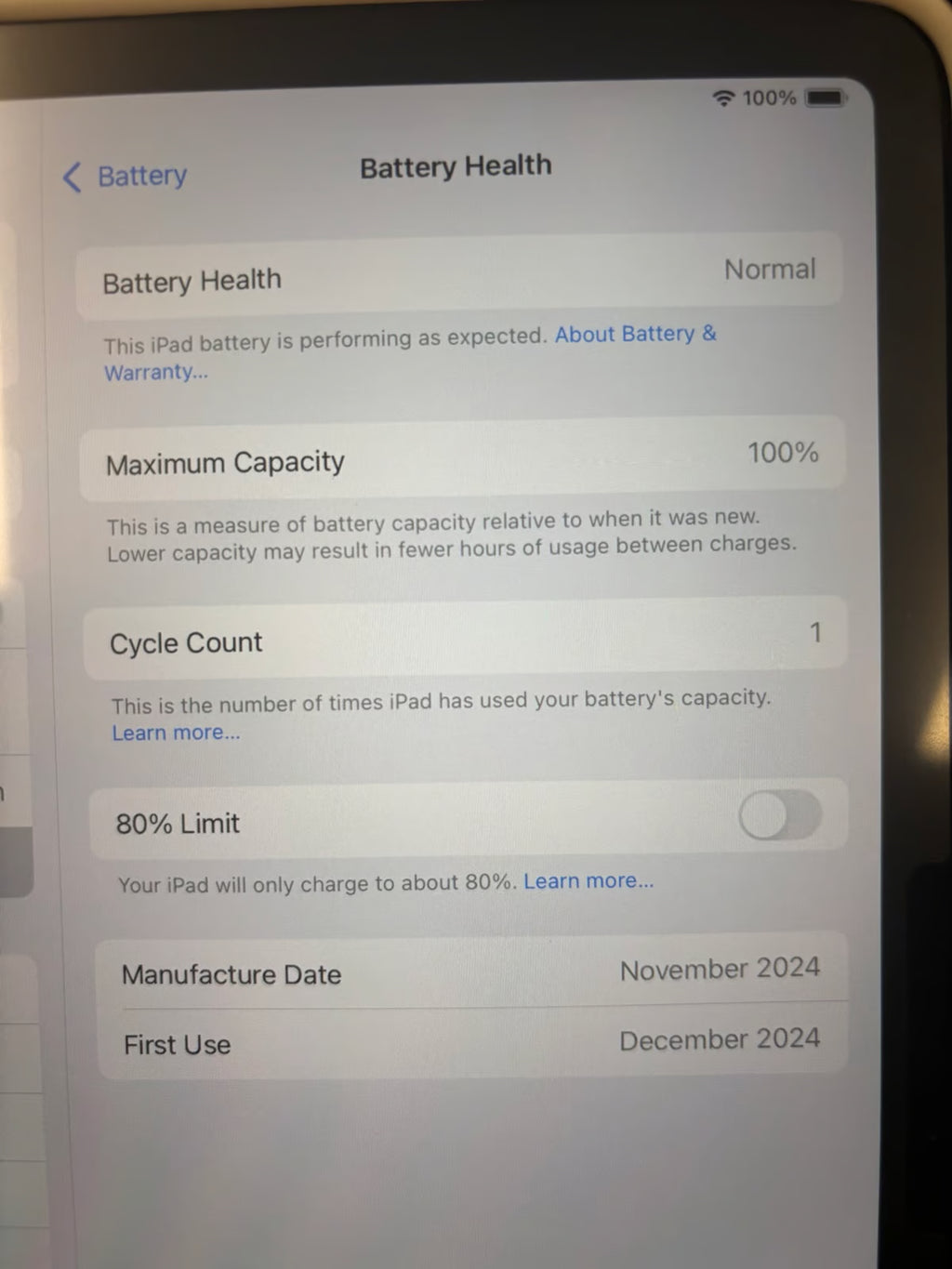 Ipad Air 11inch M2  Blue 128gb 8K35