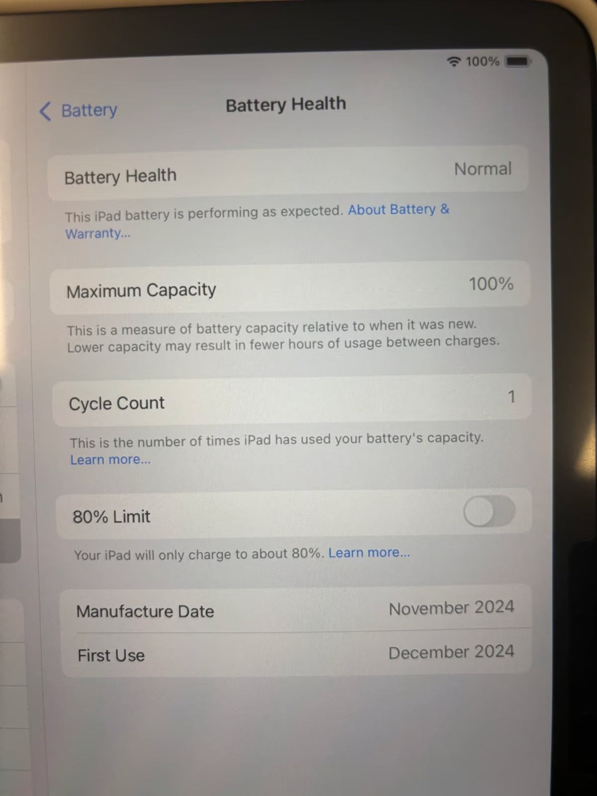 Ipad Air 11inch M2  Blue 128gb 8K35