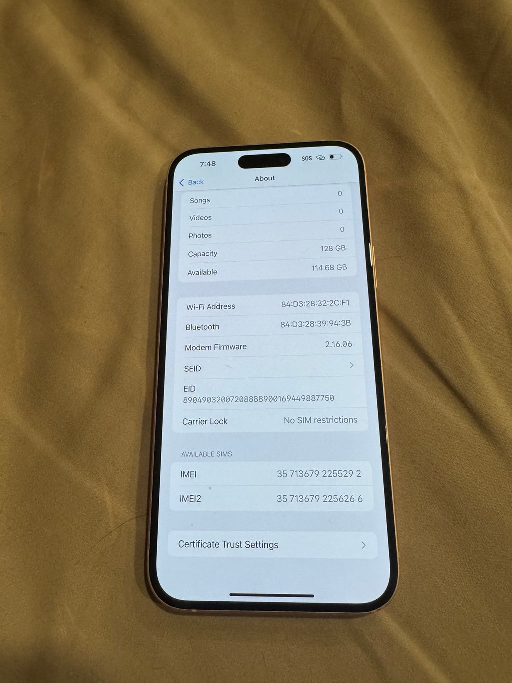 IPhone 15 Plus 128GB UNLOCKED 5Z29