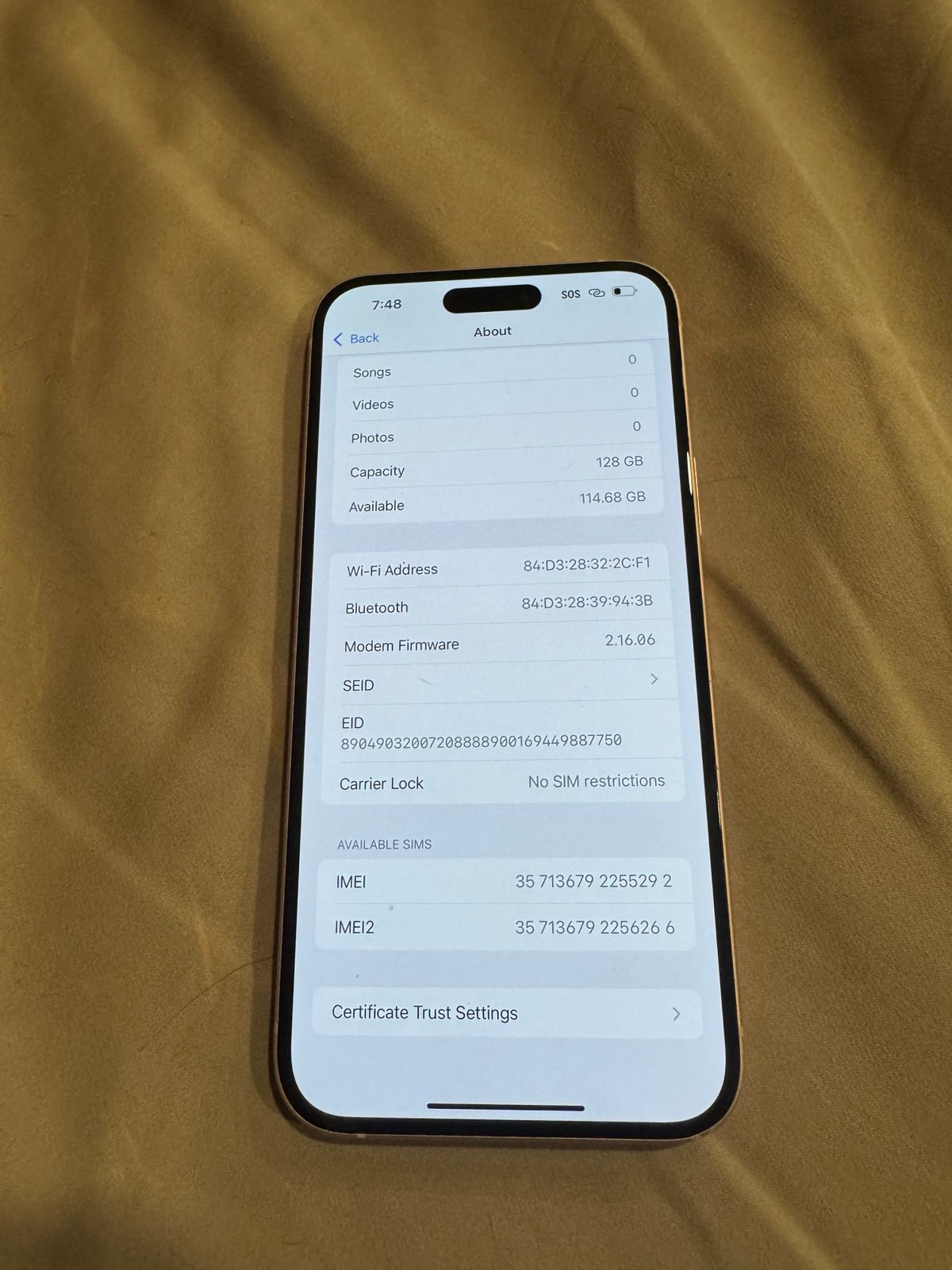 IPhone 15 Plus 128GB UNLOCKED 5Z29