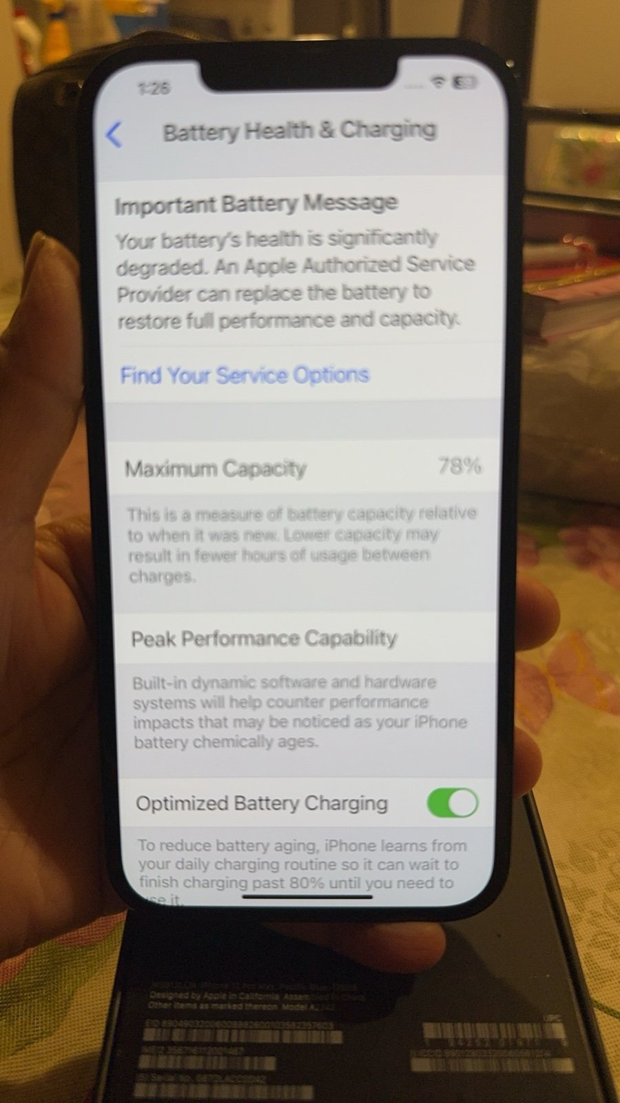 Apple iPhone 12 Pro Max 128 GB in Pacific Blue for Unlocked (read description 6Y39