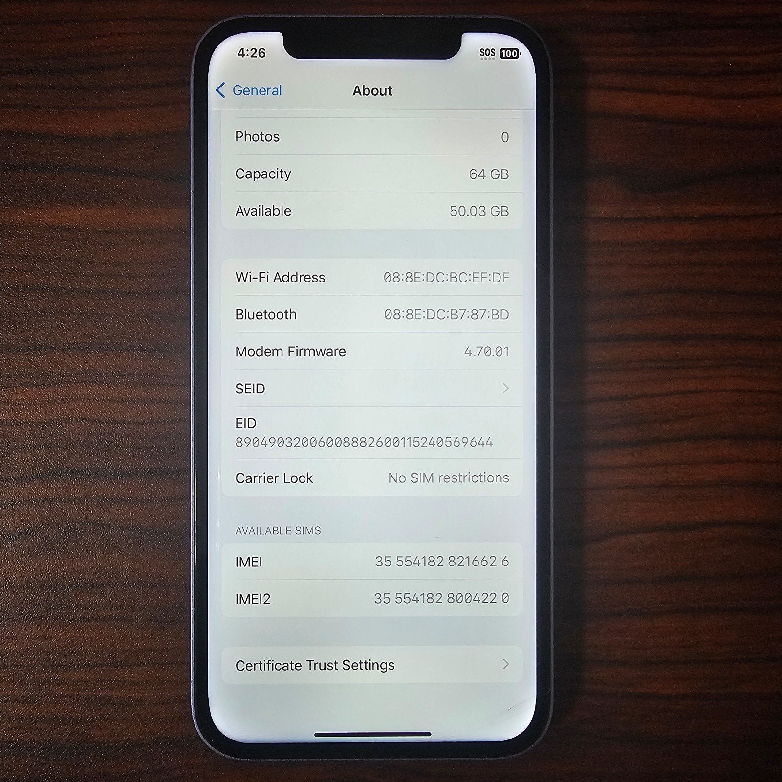 Apple iPhone 12 64 GB Unlocked 8F52