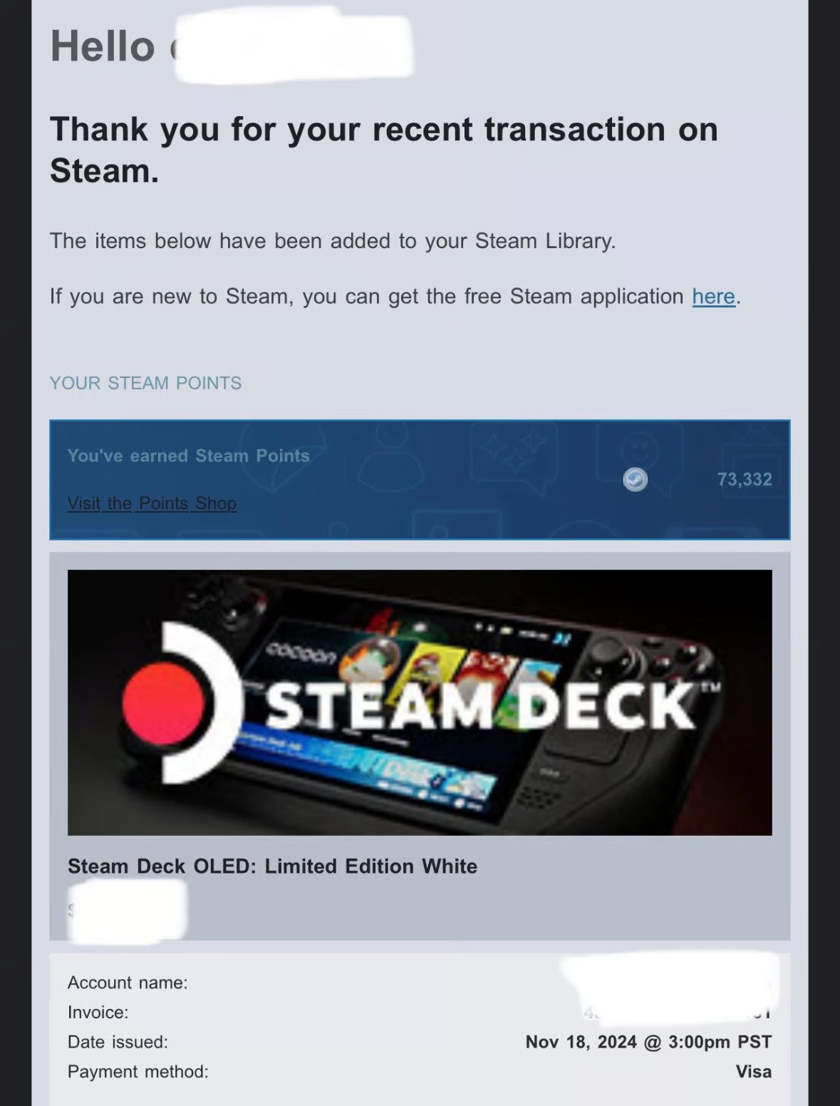Valve Steam Deck OLED White Limited Edition 1P99