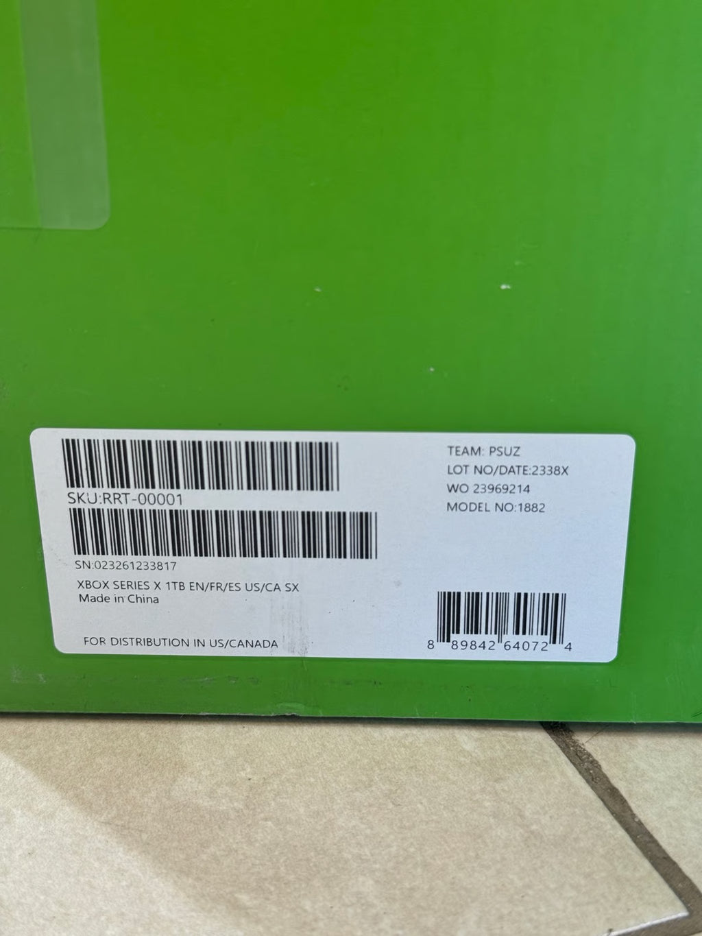 NEW Microsoft Xbox Series X 1TB SSD Home Console - Black 3Z31