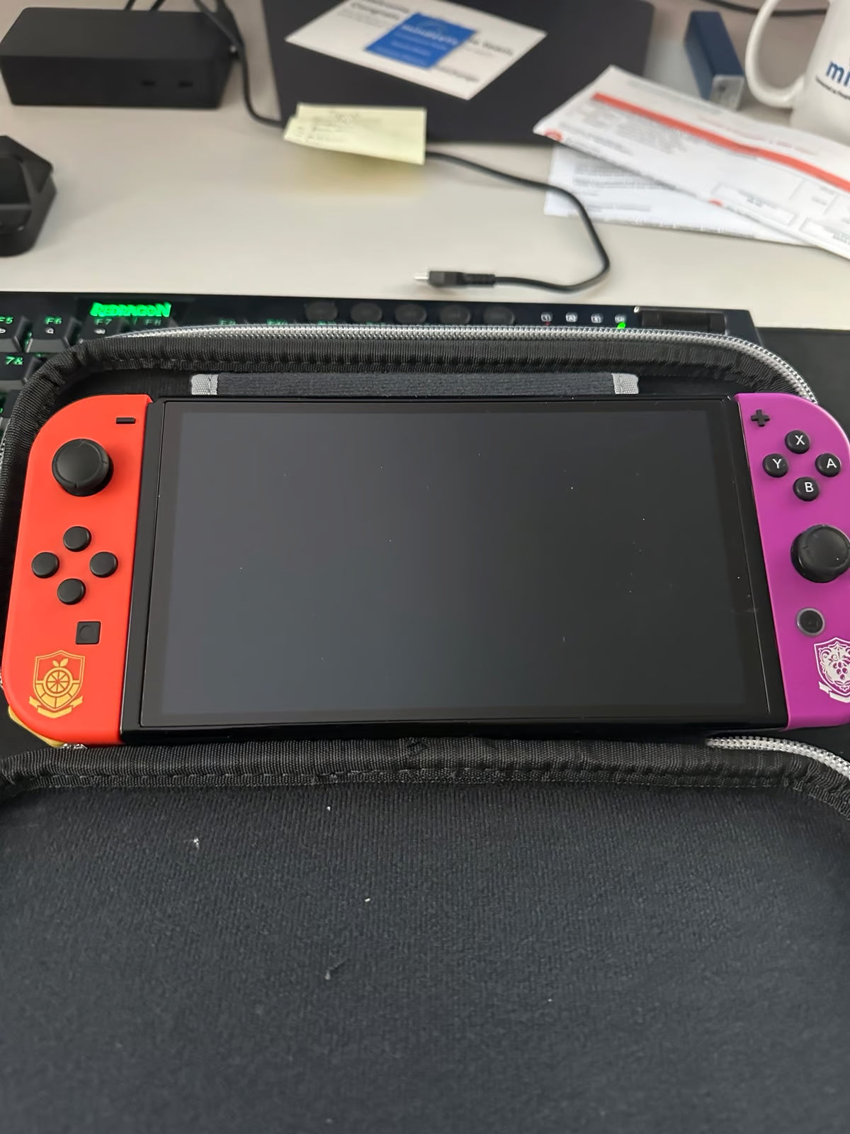 Like New Nintendo Switch OLED Pok茅mon Scarlet and Violet Video Game Console 5A87