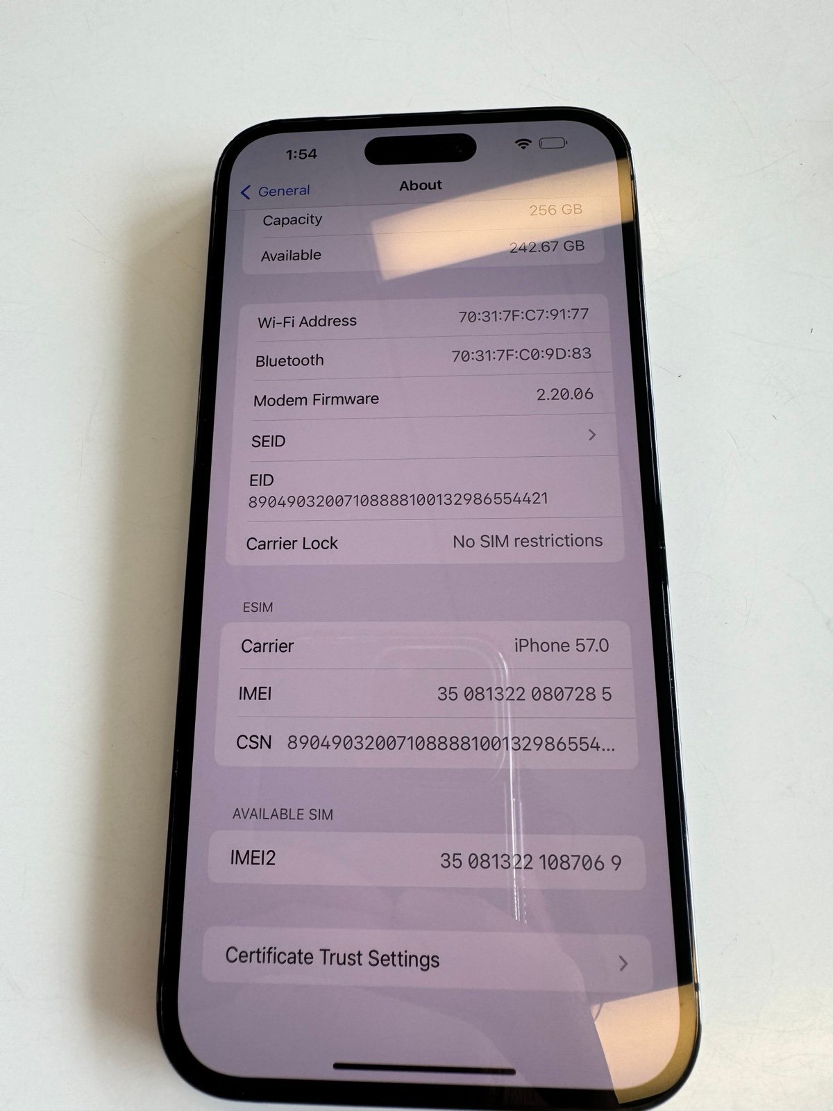 Apple iPhone 14 Pro Max 256 GB 6W17