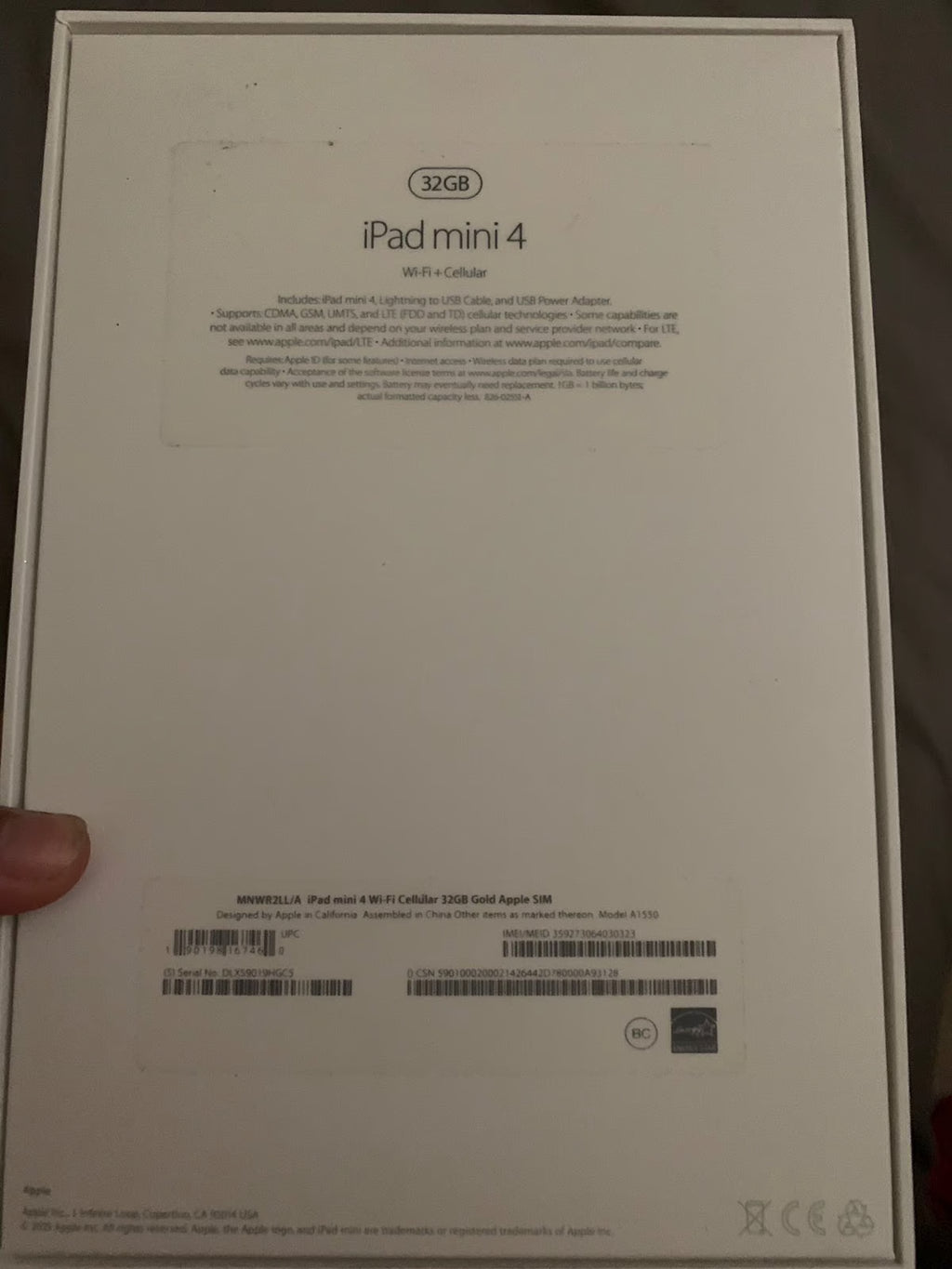 iPad Mini 4th gen 32 GB 7D76