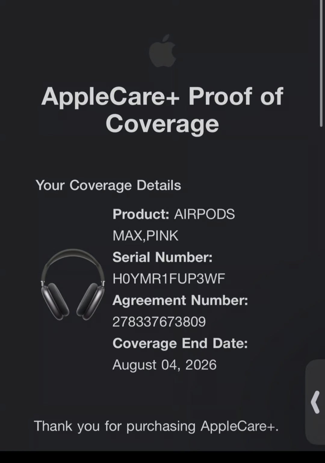 Apple Airpods Max With Smart Case (Pink) 2B97