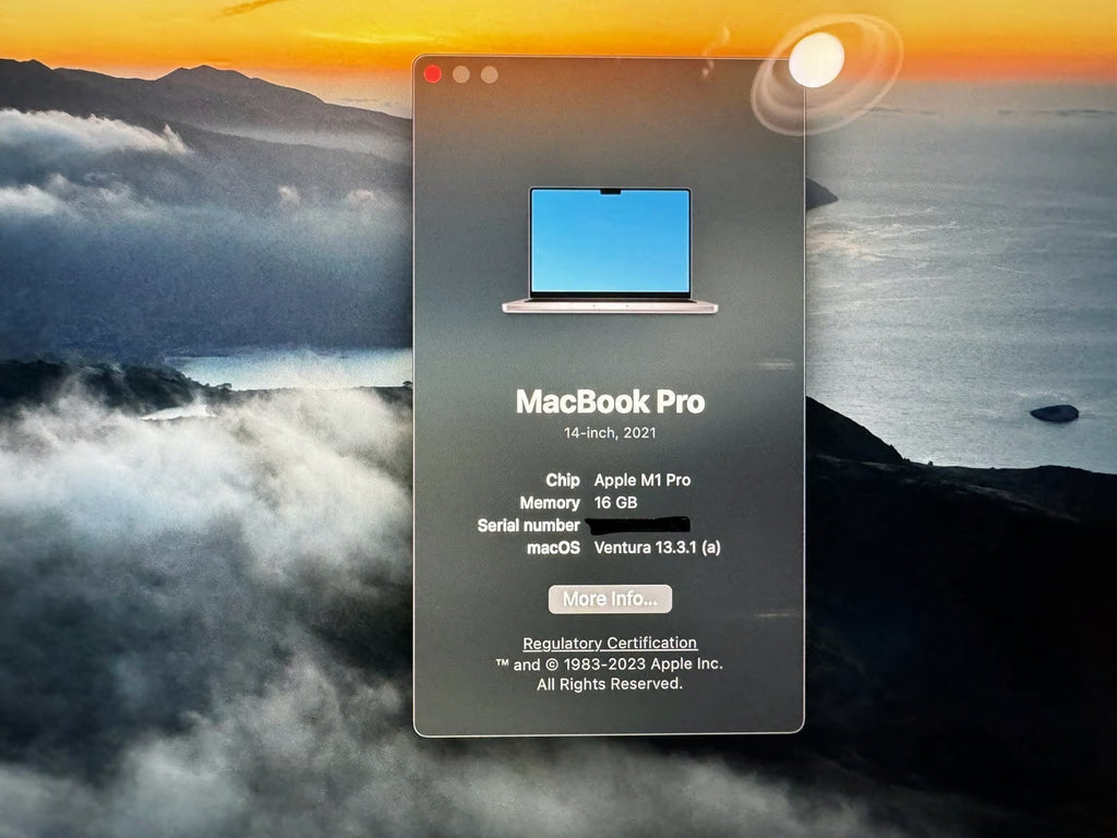 MacBook Pro 14"" Laptop - Apple M1 Pro chip - 16GB Mem - 512GB SSD - Space Gray 9G23