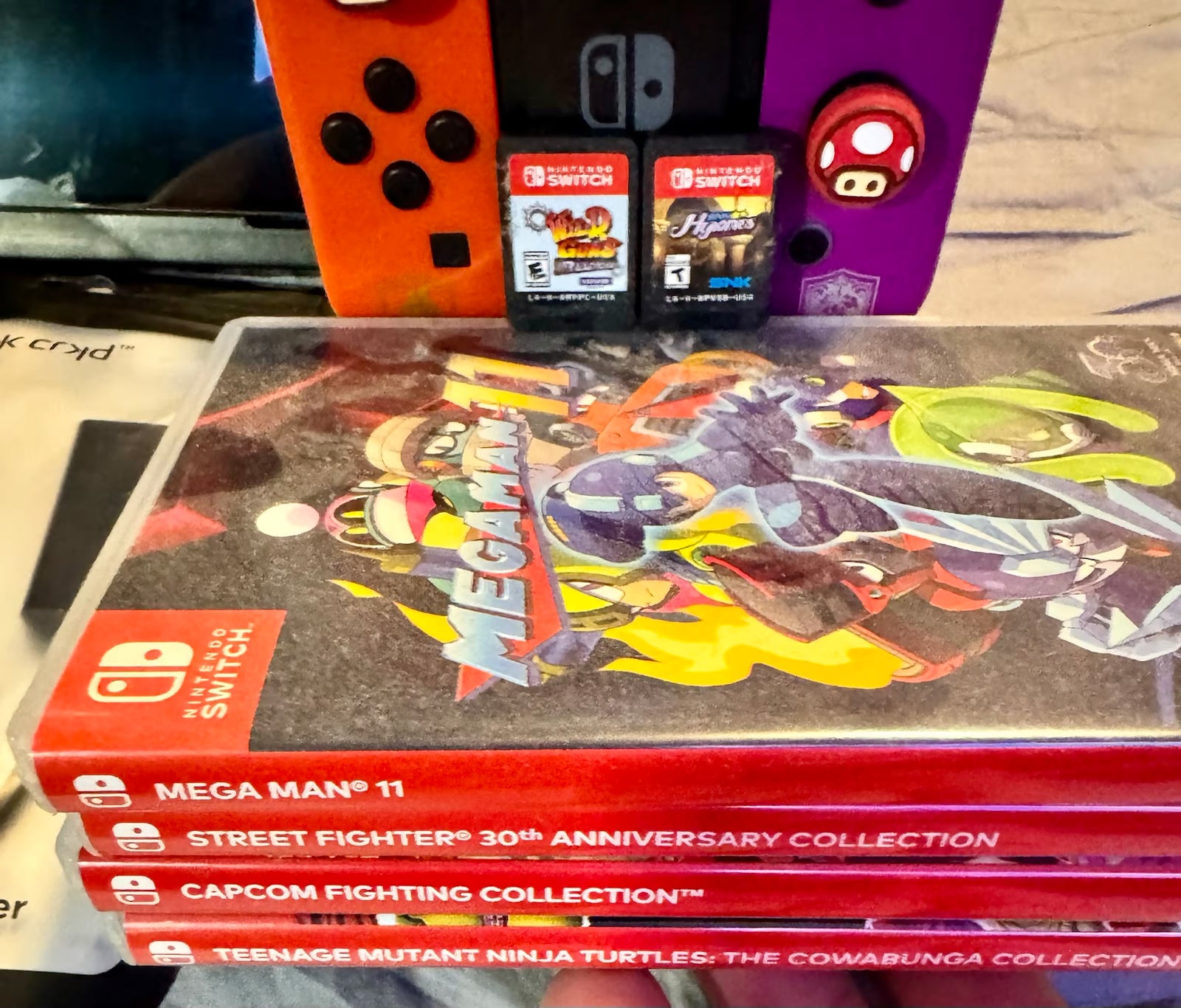 Nintendo Switch OLED Pokemon Scarlet and Violet Edition with many accessor ObO 3W96