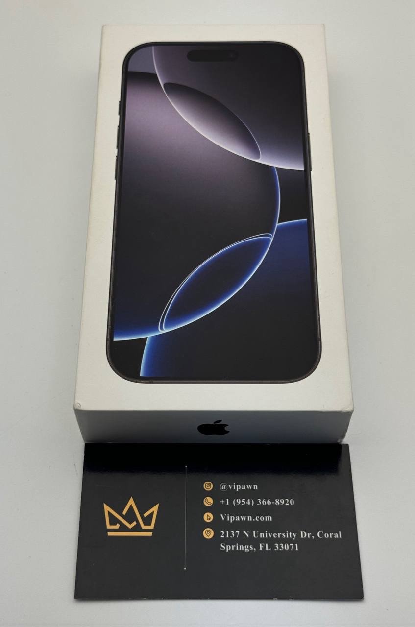 NEW Apple iPhone 16 Pro - 128 GB - Black Titanium SEALED 5P35
