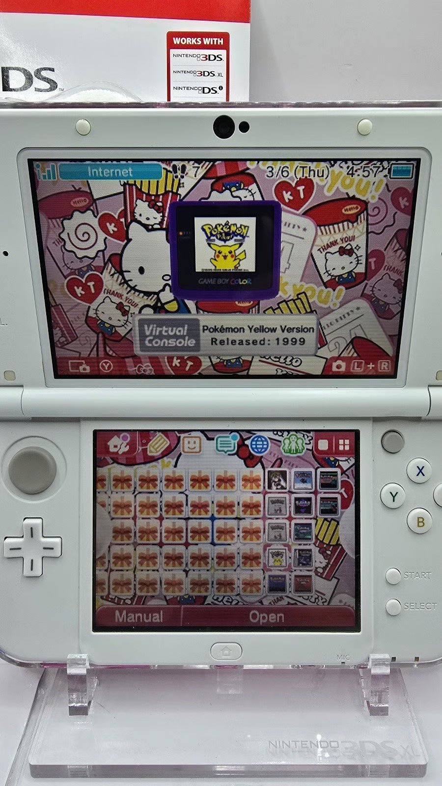 In box New Nintendo 3DS XL Pink /Games, , 128GB SD