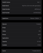 iPad Pro 6th gen 12.9 M2 Cellular Unlocked 5T28