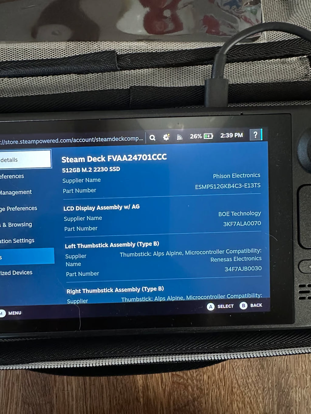 Steam Deck 512MB LCD *never used* 8Q81