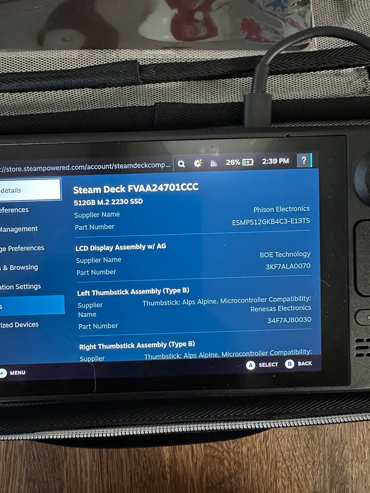 Steam Deck 512MB LCD *never used* 8Q81