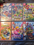 BRAND NEW OLED SWITCH MARIO RPG/9 MORE UNOPENED NEW GAMES/NEW 128GB SD 9K28