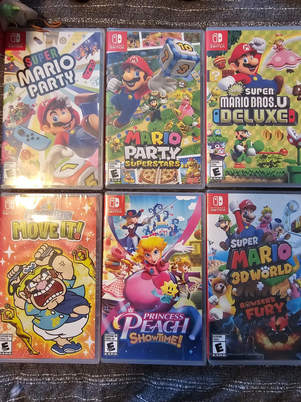 BRAND NEW OLED SWITCH MARIO RPG/9 MORE UNOPENED NEW GAMES/NEW 128GB SD 9K28