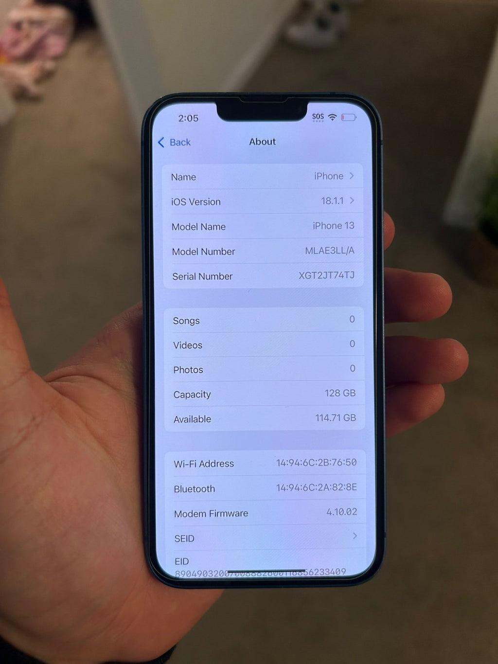 UNLOCKED Apple iPhone 13 128gb 8P58