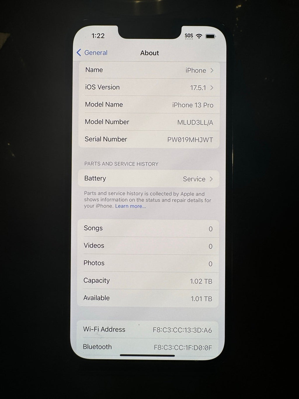 iPhone 13 Pro 1TB 5H59