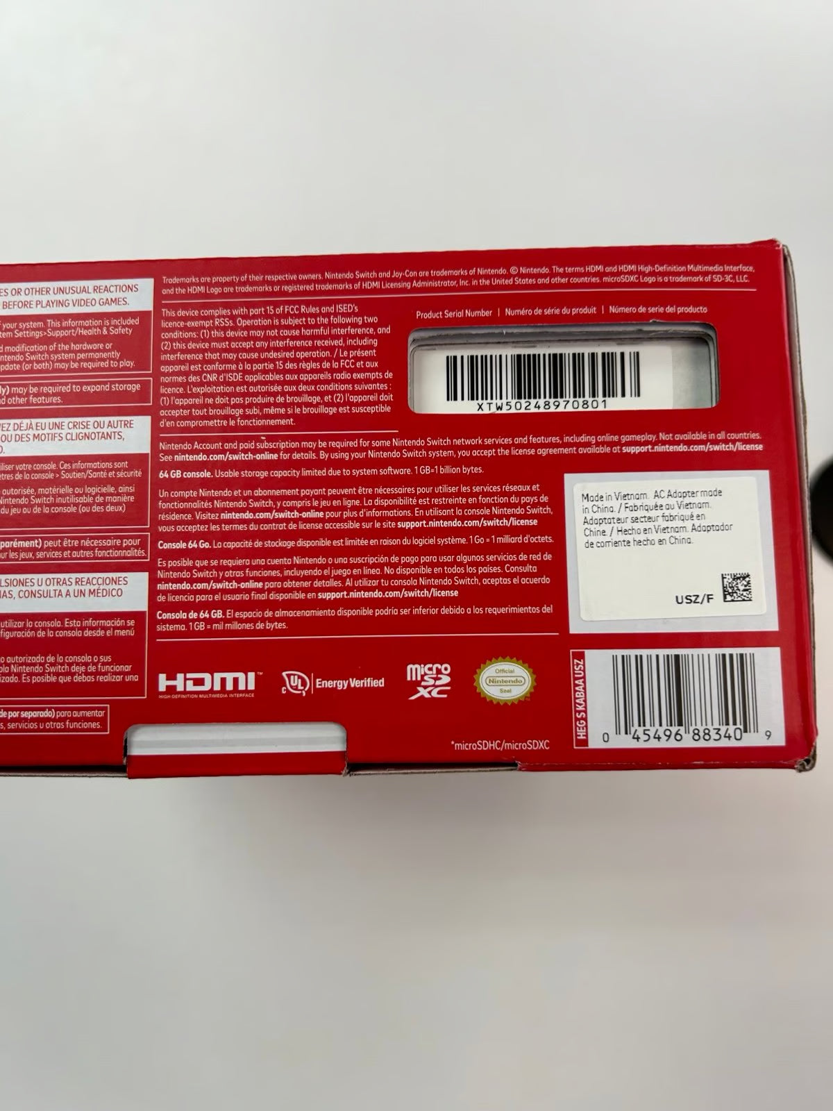 Nintendo Switch OLED 64GB Neon Red Blue Joy Brand New 9P88