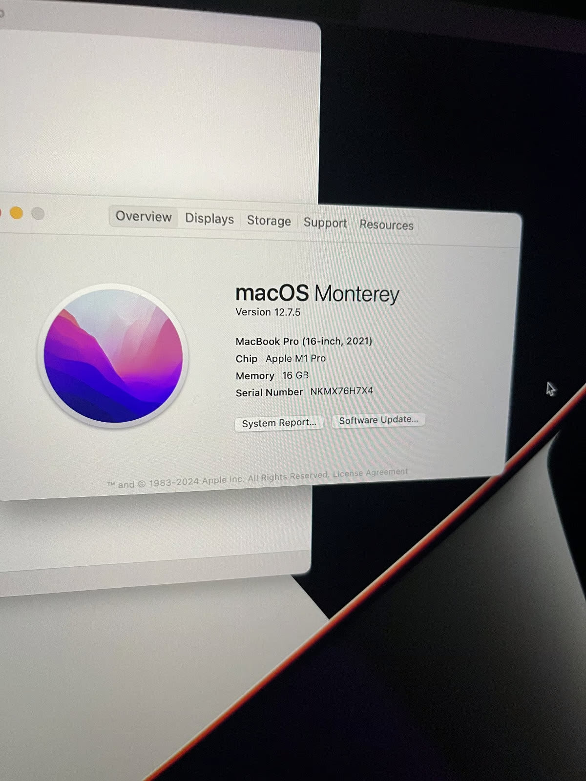 MacBook Pro 2021 16 inch 5R93