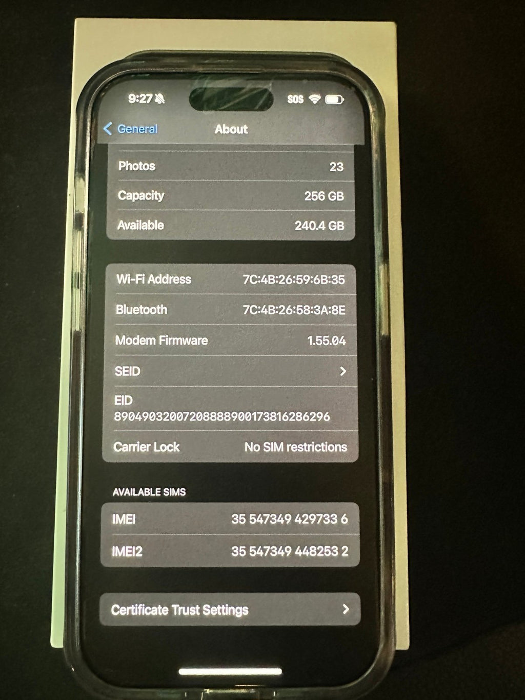 Unlocked iPhone 15 pro 3K58