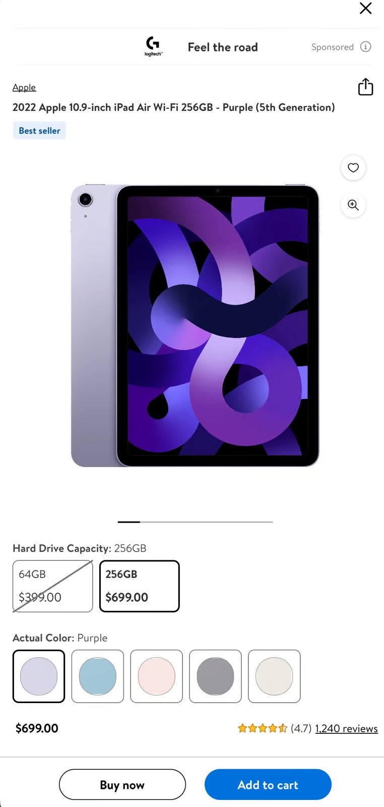 ipad air 5th generation 256gb 3S39