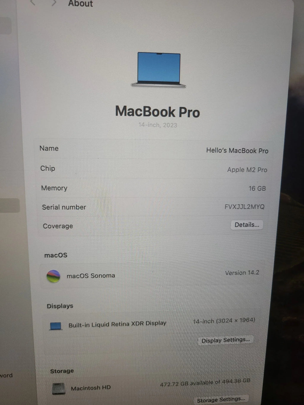 Apple Macbook Pro M2 2023 9S32