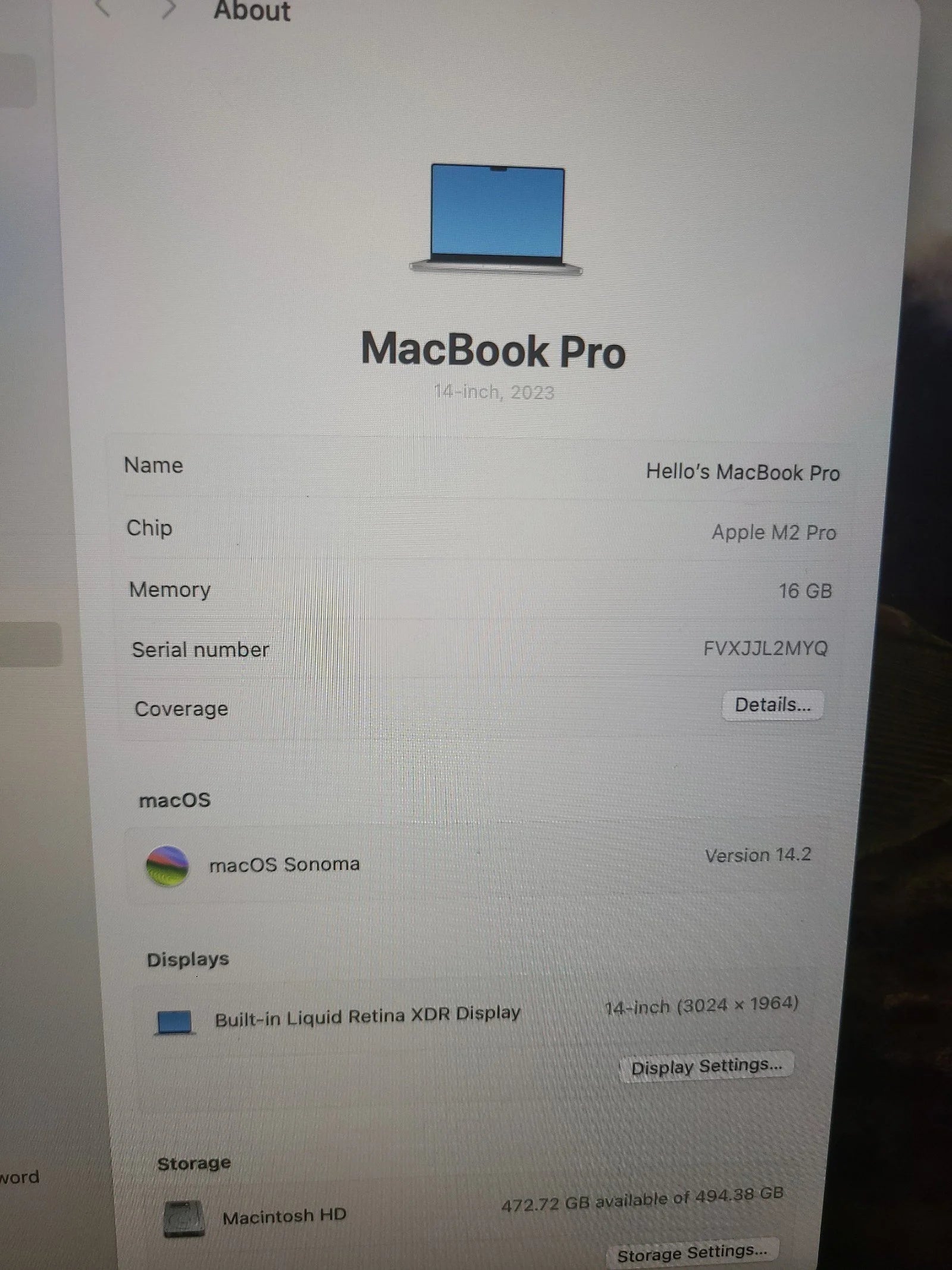 Apple Macbook Pro M2 2023 9S32