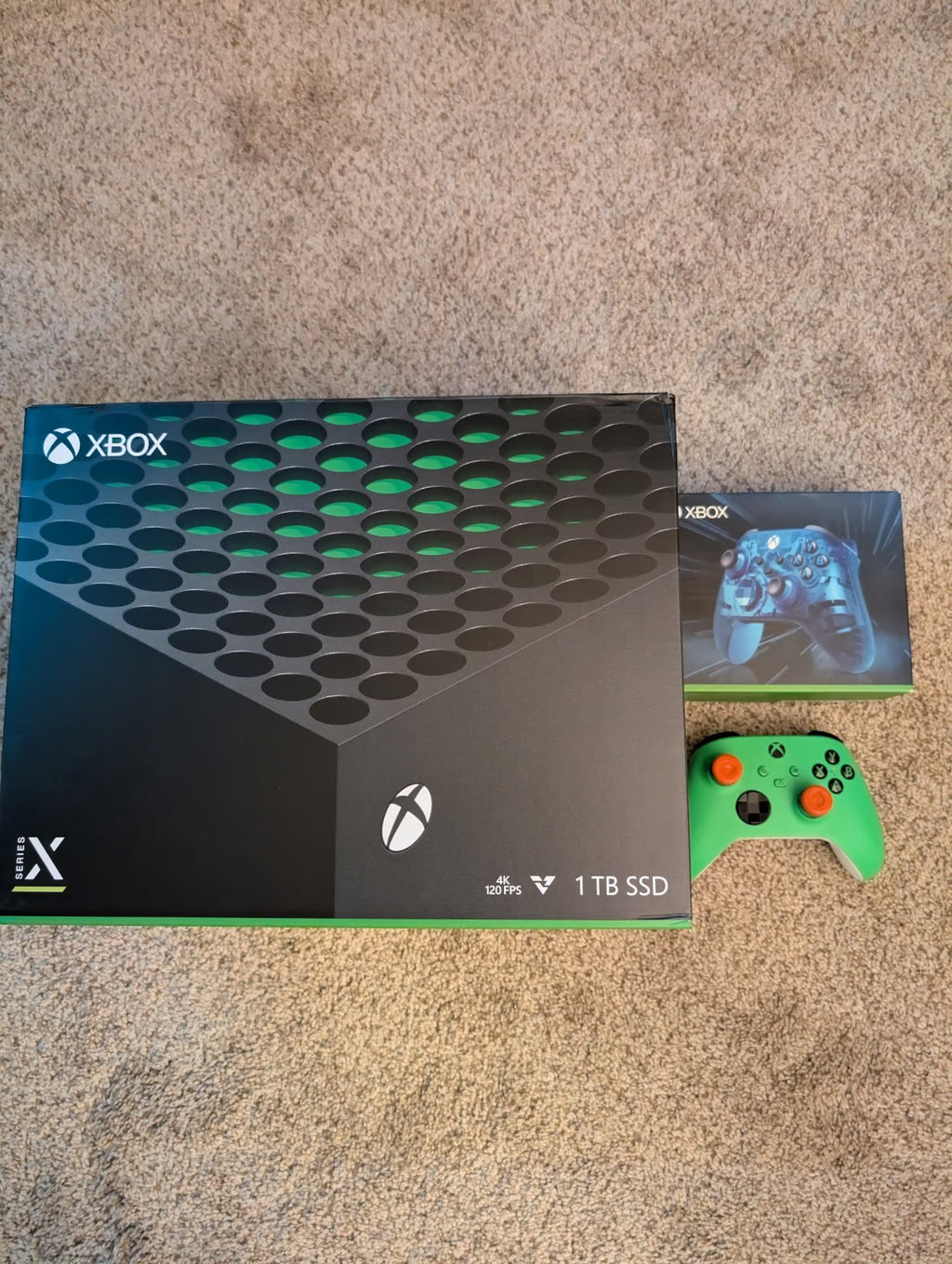 Xbox Series X with 2 extra controllers mint in box like new 3Z75