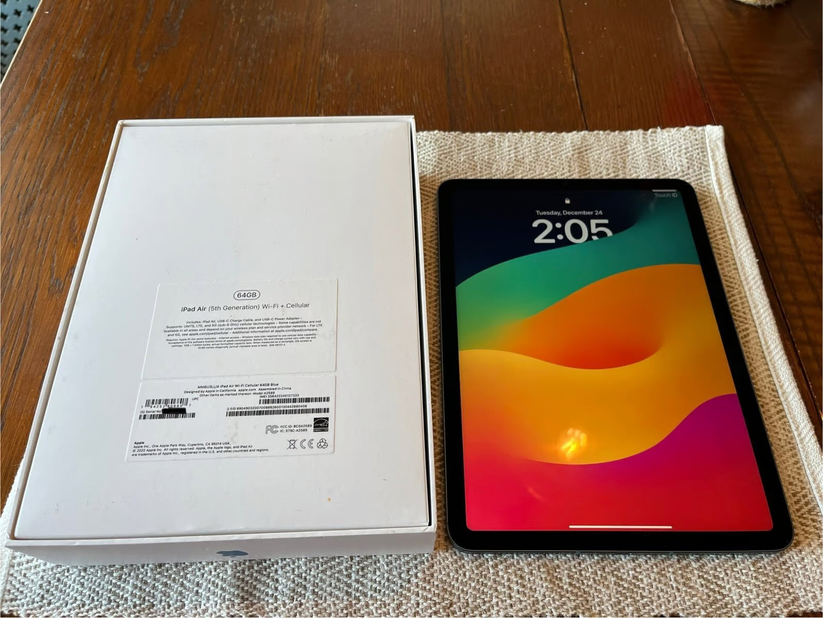 Apple iPad Air 10.9 (5th Generation) WiFi/Cellular with AppleCare 3F67