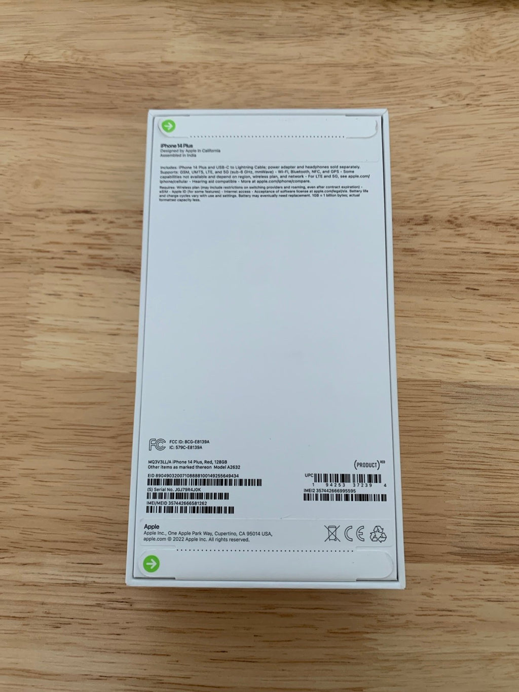 Apple iPhone 14 Plus- 128 GB Brand New 8A96