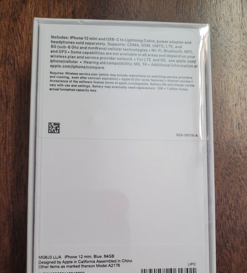 iPhone 12 Mini 64GB Unlocked 8U87