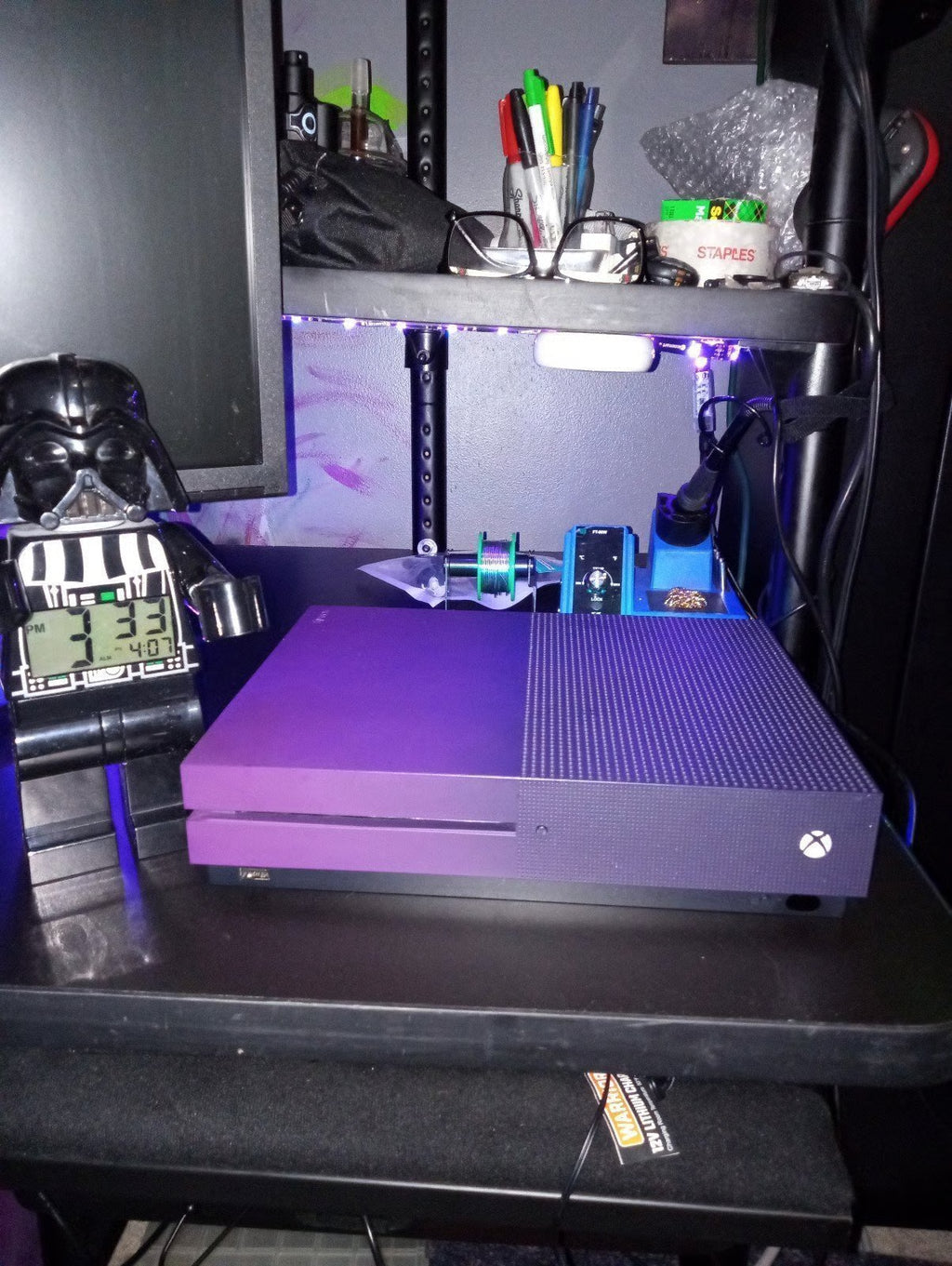 Xbox One S console Purple Fortnite Edition 3D17