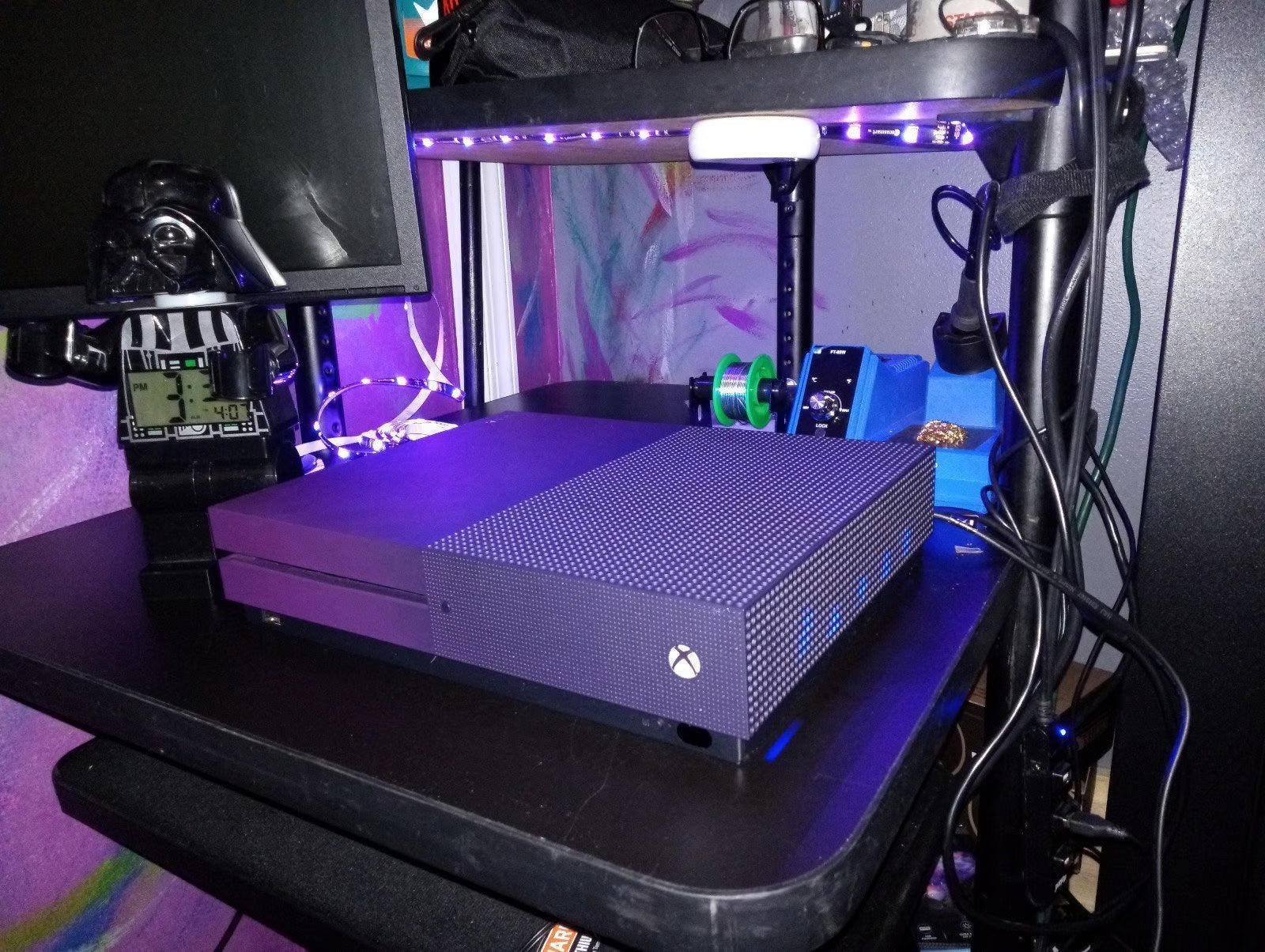 Xbox One S console Purple Fortnite Edition 3D17