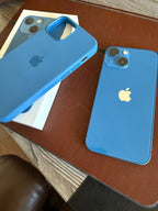 Apple iPhone 13 Mini 128 GB in Blue MINT unlocked w Apple case 1M56
