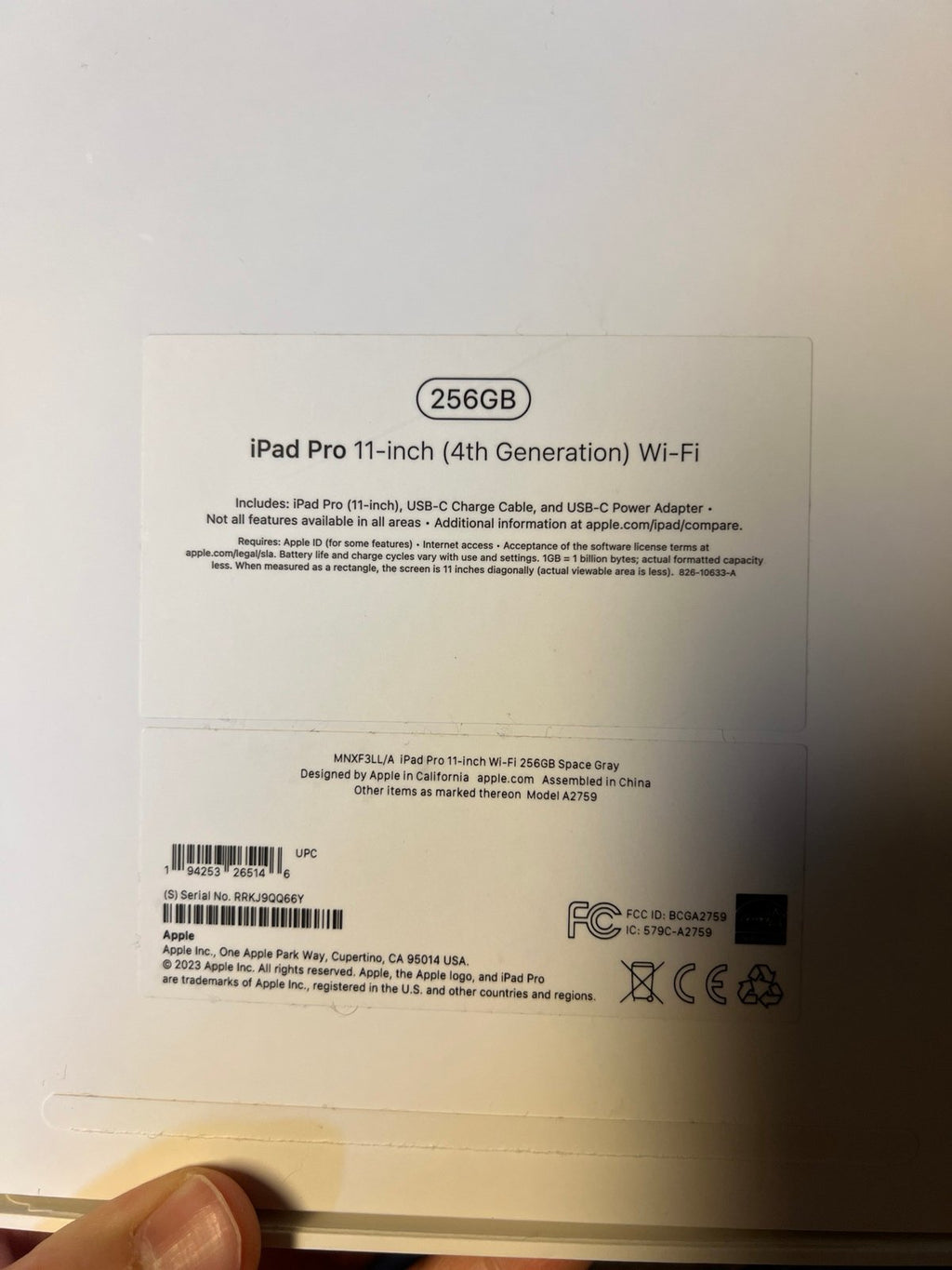 iPad Pro 11 inch 4th Generation 2T18