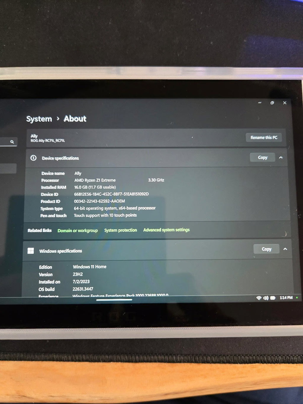 ASUS rog ally z1 extreme 5C83