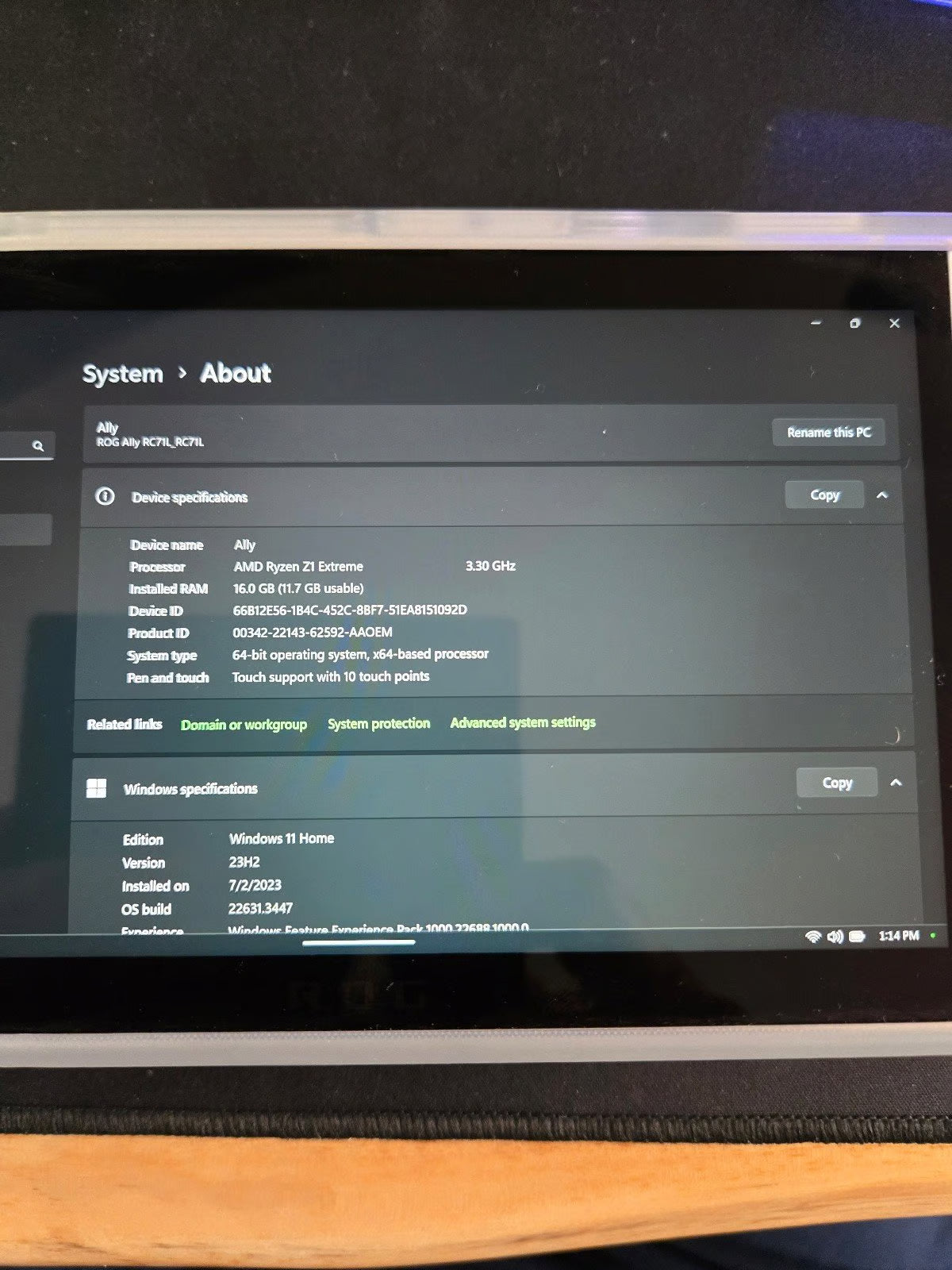 ASUS rog ally z1 extreme 5C83