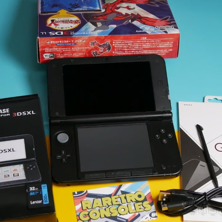 Nintendo 3DS XL Pokemon X and Y Edition 32GB SD, Accessories, Charger, 60+ Games