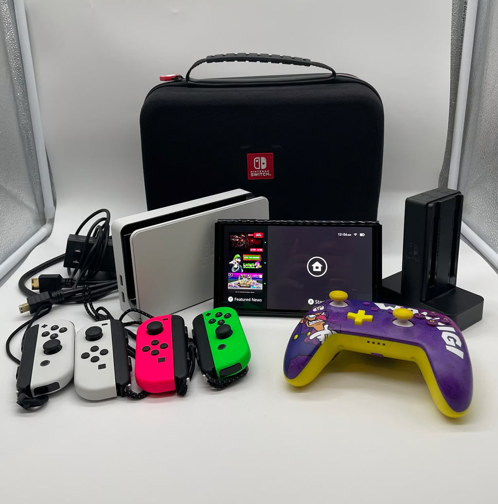 Nintendo Switch OLED White + Accessories 2M56
