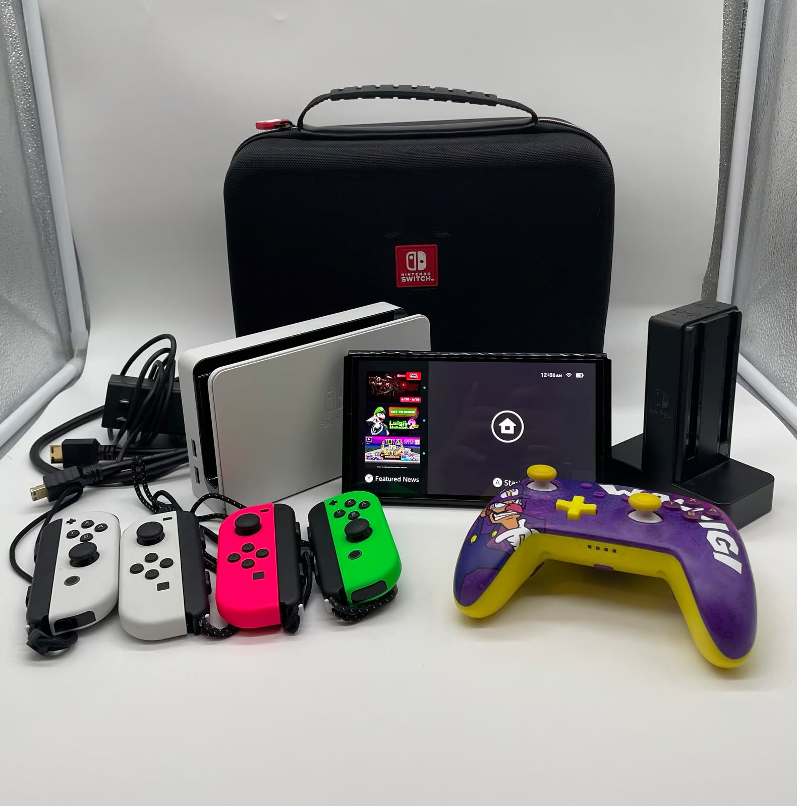 Nintendo Switch OLED White + Accessories 2M56