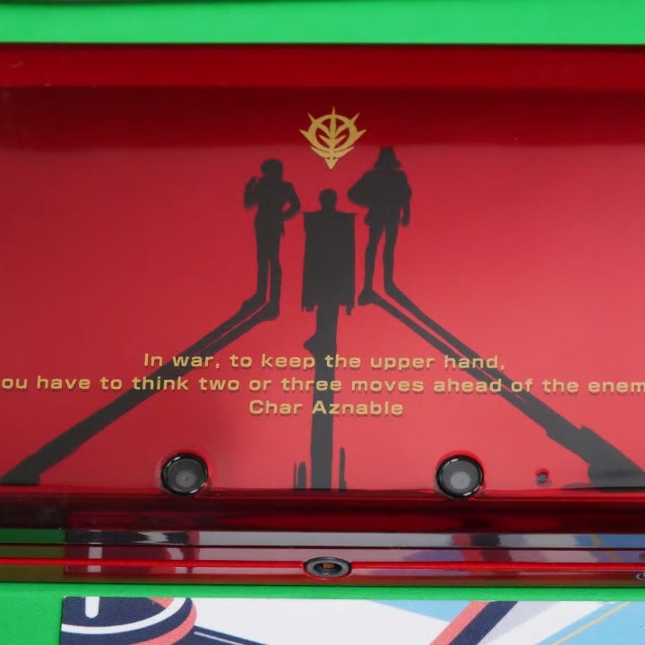 Nintendo 3DS Gundam Char Customized W/ 32GB, Charger, Stylus & 60+ Games