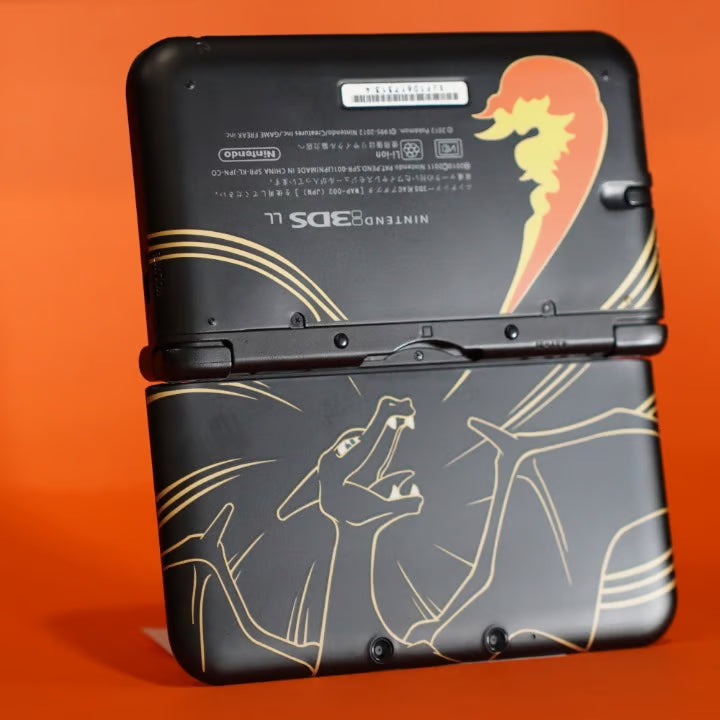 Nintendo 3DS XL Pok茅mon Center Charizard Edition W/ 32GB, Charger & 60+ Games