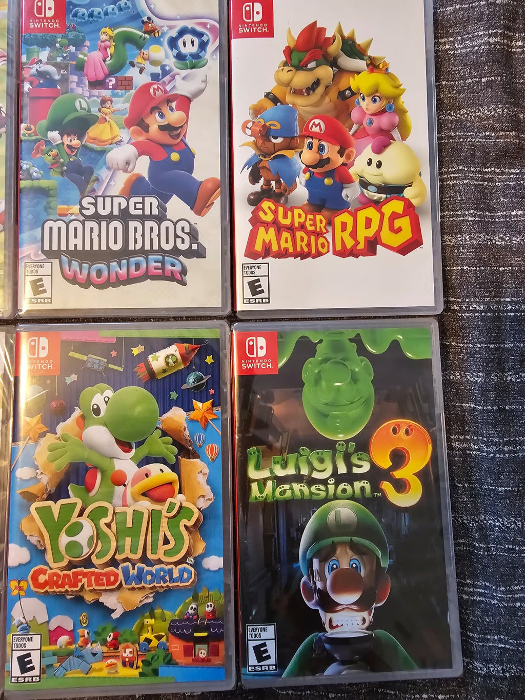 BRAND NEW OLED SWITCH MARIO RPG/9 MORE UNOPENED NEW GAMES/NEW 128GB SD 9K28