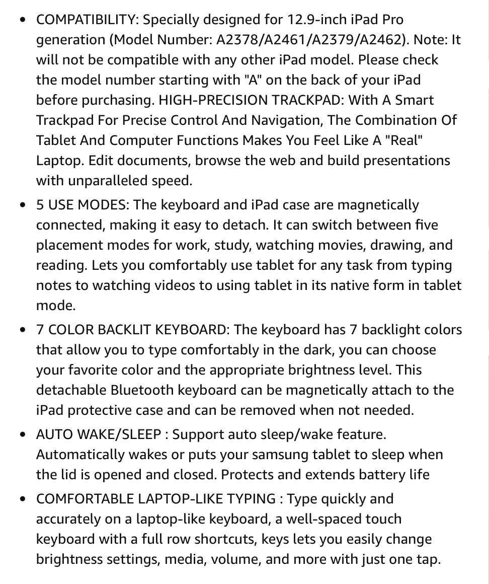 Apple iPad Pro 12.9�?5th Gen 128 GB Gray WiFi 5G NEW Keyboard Case NEW Pencil 8K69