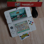 RARE New Nintendo 3DS W/ Animal Crossing No. 68 Plates W/ 32GB, Charger & Games